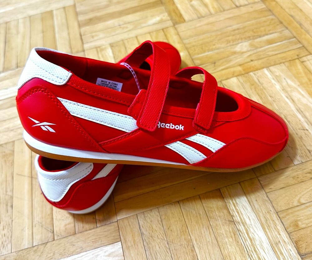 Reebok Fiori Ballet Mary Jane Sneakers 8.5 NWOB Red Double Strap Shoes 30482WRCT